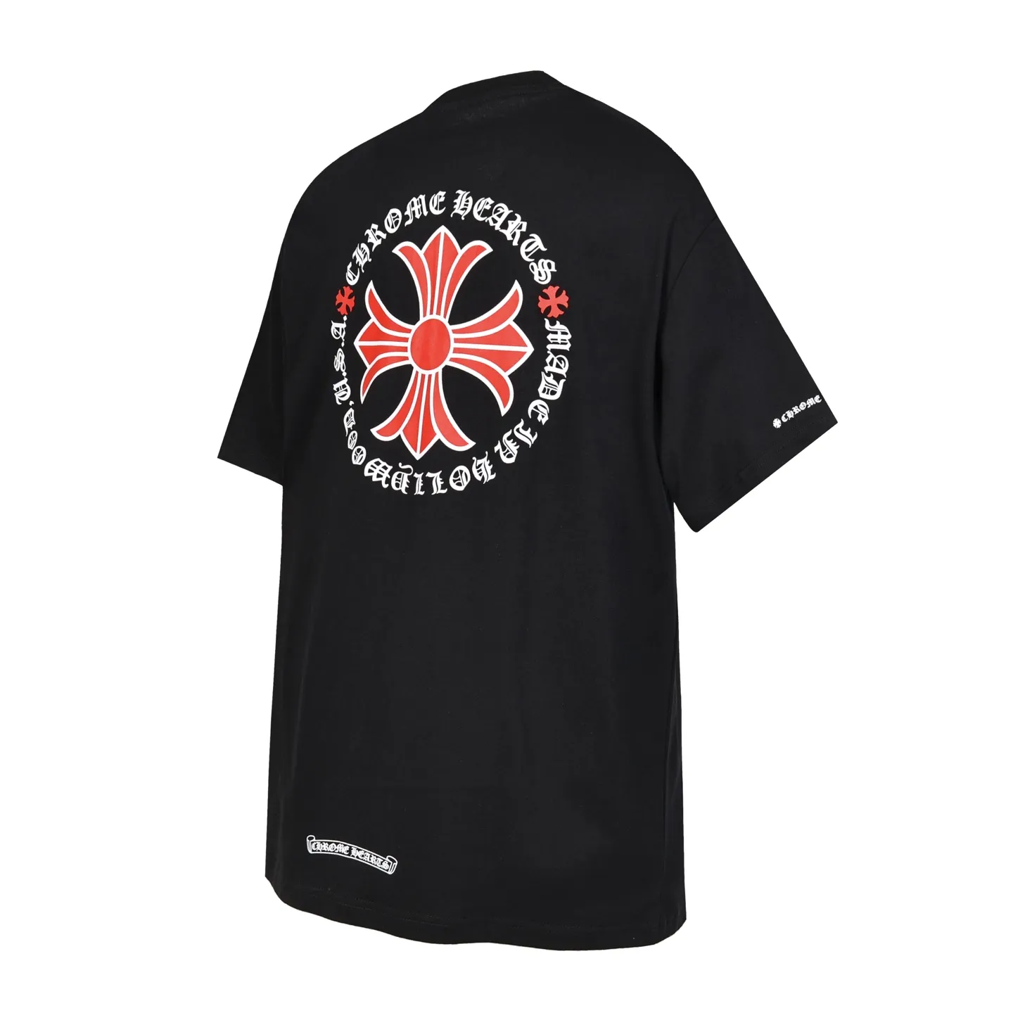 P150 Cross-border running quantity model, please do not place an order if you are pursuing quality - Chrome Hearts/Chrome Heart Cross Sanskrit short-sleeved T-shirt - High weight, high density and high quality. The wool is soft, delicate and skin-friendly. It feels soft and silky. It has excellent warmth and skin-friendly properties. - Customized weaving and dyeing, no color difference. No matter the fabric or workmanship details, it is better than the ordinary version on the market. -Colour: black white -Size: S M L XL